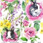UNIVERSAL RICE PAPER COLLECTION WHITE BACKGROUND UC-118 30X30