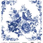 WORLD BLUE SHADES RICE PAPER COLLECTION WHITE GROUND K-002 30X30