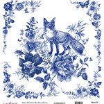 WORLD BLUE SHADES RICE PAPER COLLECTION WHITE GROUND K-004 30X30