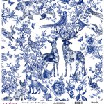 WORLD BLUE SHADES RICE PAPER COLLECTION WHITE GROUND K-005 30X30