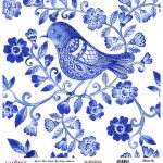 DÜNYA'NIN MAVİ TONLARI PİRİNÇ KOLEKSİYON BEYAZ ZEMİN K-017 30X30