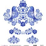 WORLD BLUE SHADES RICE PAPER COLLECTION WHITE GROUND K-019 30X30