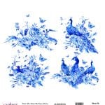 WORLD BLUE SHADES RICE PAPER COLLECTION WHITE GROUND K-020 30X30