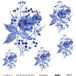 DÜNYA'NIN MAVİ TONLARI PİRİNÇ KOLEKSİYON BEYAZ ZEMİN K-022 30X30