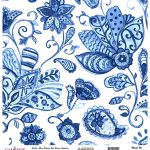 WORLD BLUE SHADES RICE PAPER COLLECTION WHITE GROUND K-026 30X30