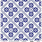 DÜNYA'NIN MAVİ TONLARI PİRİNÇ KOLEKSİYON BEYAZ ZEMİN K-045 30X30