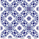 DÜNYA'NIN MAVİ TONLARI PİRİNÇ KOLEKSİYON BEYAZ ZEMİN K-046 30X30