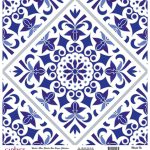 WORLD BLUE SHADES RICE PAPER COLLECTION WHITE GROUND K-047 30X30