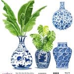 DÜNYA'NIN MAVİ TONLARI PİRİNÇ KOLEKSİYON BEYAZ ZEMİN K-053 30X30