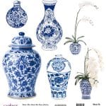 DÜNYA'NIN MAVİ TONLARI PİRİNÇ KOLEKSİYON BEYAZ ZEMİN K-054 30X30