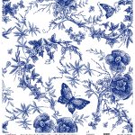 WORLD BLUE SHADES RICE PAPER COLLECTION WHITE GROUND K-009 60X60