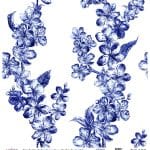 WORLD BLUE SHADES RICE PAPER COLLECTION WHITE GROUND K-016 60X60