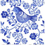 WORLD BLUE SHADES RICE PAPER COLLECTION WHITE GROUND K-017 60X60