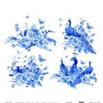 WORLD BLUE SHADES RICE PAPER COLLECTION WHITE GROUND K-020 60X60