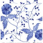 WORLD BLUE SHADES RICE PAPER COLLECTION WHITE GROUND K-021 60X60