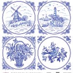 DÜNYA'NIN MAVİ TONLARI PİRİNÇ KOLEKSİYON BEYAZ ZEMİN K-024 60X60