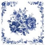 WORLD BLUE SHADES RICE PAPER COLLECTION WHITE GROUND K-007 90X90