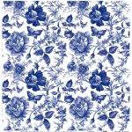 WORLD BLUE SHADES RICE PAPER COLLECTION WHITE GROUND K-010 90X90