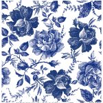 WORLD BLUE SHADES RICE PAPER COLLECTION WHITE GROUND K-012 90X90