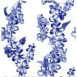 WORLD BLUE SHADES RICE PAPER COLLECTION WHITE GROUND K-016 90X90