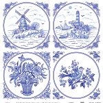 WORLD BLUE SHADES RICE PAPER COLLECTION WHITE GROUND K-024 90X90
