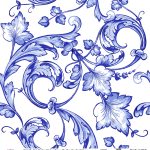 WORLD BLUE SHADES RICE PAPER COLLECTION WHITE GROUND K-028 90X90