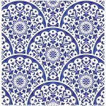 DÜNYA'NIN MAVİ TONLARI PİRİNÇ KOLEKSİYON BEYAZ ZEMİN K-029 90X90