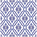 DÜNYA'NIN MAVİ TONLARI PİRİNÇ KOLEKSİYON BEYAZ ZEMİN K-032 90X90