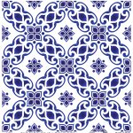 DÜNYA'NIN MAVİ TONLARI PİRİNÇ KOLEKSİYON BEYAZ ZEMİN K-046 90X90