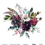 WATERCOLOR FLOWER RICE PAPER COLECTION WHITE GROUND WFC-002 30X30