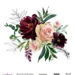 WATERCOLOR FLOWER RICE PAPER COLECTION WHITE GROUND WFC-003 30X30