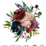 WATERCOLOR FLOWER RICE PAPER COLECTION WHITE GROUND WFC-004 30X30