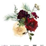 WATERCOLOR FLOWER RICE PAPER COLECTION WHITE GROUND WFC-007 30X30