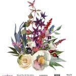 SULUBOYA ÇİÇEK PİRİNÇ KAĞIT KOLEKSİYON BEYAZ ZEMİN WFC-009 30X30