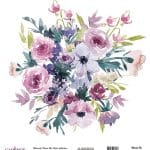 SULUBOYA ÇİÇEK PİRİNÇ KAĞIT KOLEKSİYON BEYAZ ZEMİN WFC-011 30X30