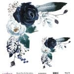 WATERCOLOR FLOWER RICE PAPER COLECTION WHITE GROUND WFC-016 30X30