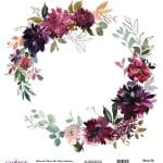 WATERCOLOR FLOWER RICE PAPER COLECTION WHITE GROUND WFC-018 30X30