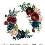 WATERCOLOR FLOWER RICE PAPER COLECTION WHITE GROUND WFC-022 30X30