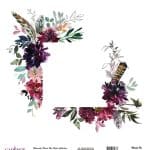 WATERCOLOR FLOWER RICE PAPER COLECTION WHITE GROUND WFC-023 30X30
