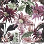 WATERCOLOR FLOWER RICE PAPER COLECTION WHITE GROUND WFC-025 30X30