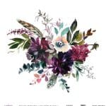 WATERCOLOR FLOWER RICE PAPER COLECTION WHITE GROUND WFC-002 60X60