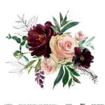 WATERCOLOR FLOWER RICE PAPER COLECTION WHITE GROUND WFC-003 60X60