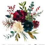 WATERCOLOR FLOWER RICE PAPER COLECTION WHITE GROUND WFC-005 60X60