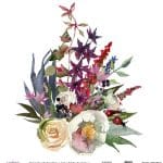 SULUBOYA ÇİÇEK PİRİNÇ KAĞIT KOLEKSİYON BEYAZ ZEMİN WFC-009 60X60