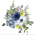 WATERCOLOR FLOWER RICE PAPER COLECTION WHITE GROUND WFC-013 60X60