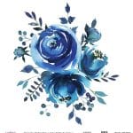 WATERCOLOR FLOWER RICE PAPER COLECTION WHITE GROUND WFC-014 60X60