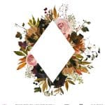 WATERCOLOR FLOWER RICE PAPER COLECTION WHITE GROUND WFC-006 90X90
