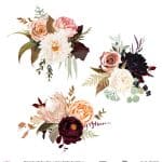 WATERCOLOR FLOWER RICE PAPER COLECTION WHITE GROUND WFC-008 90X90