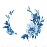 WATERCOLOR FLOWER RICE PAPER COLECTION WHITE GROUND WFC-015 90X90