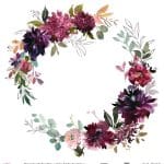 WATERCOLOR FLOWER RICE PAPER COLECTION WHITE GROUND WFC-018 90X90